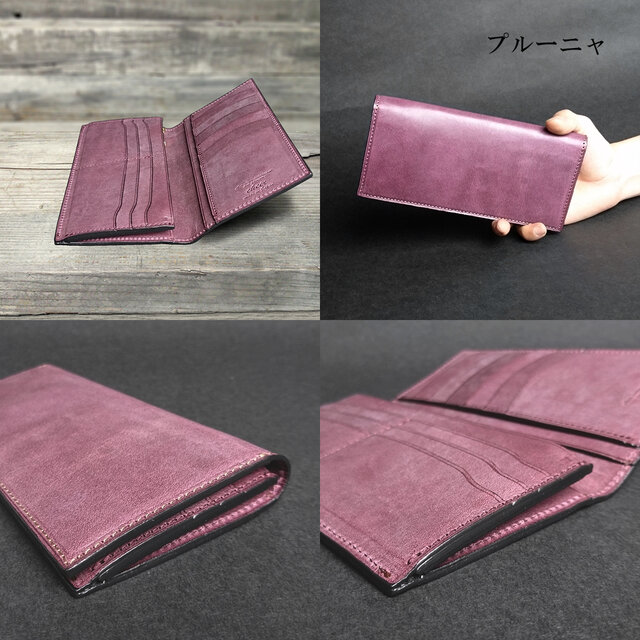 7色] [名入可] 本革Slim長財布 --- 国産牛革ロロマ | iichi 日々