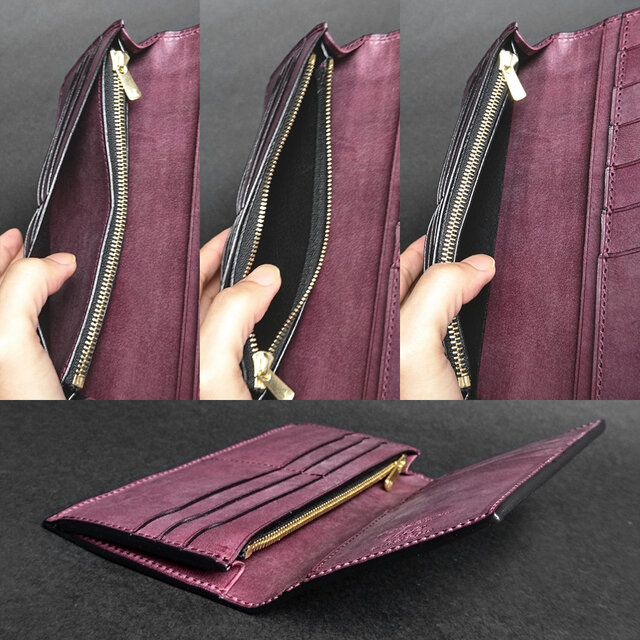 7色] [名入可] 本革Slim長財布 --- 国産牛革ロロマ | iichi 日々の