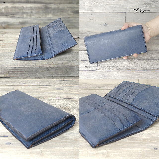7色] [名入可] 本革Slim長財布 --- 国産牛革ロロマ | iichi 日々