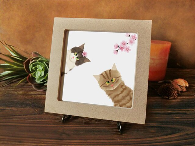 猫 のぞく猫 *桜編*の画像1枚目