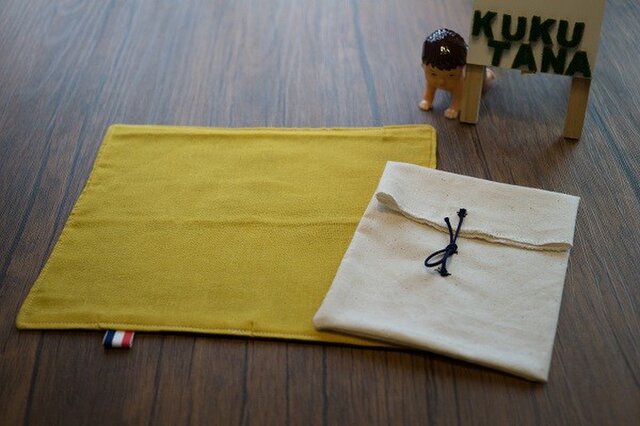 シンプルシリーズ コレクション yellow_black ハンカチの画像1枚目
