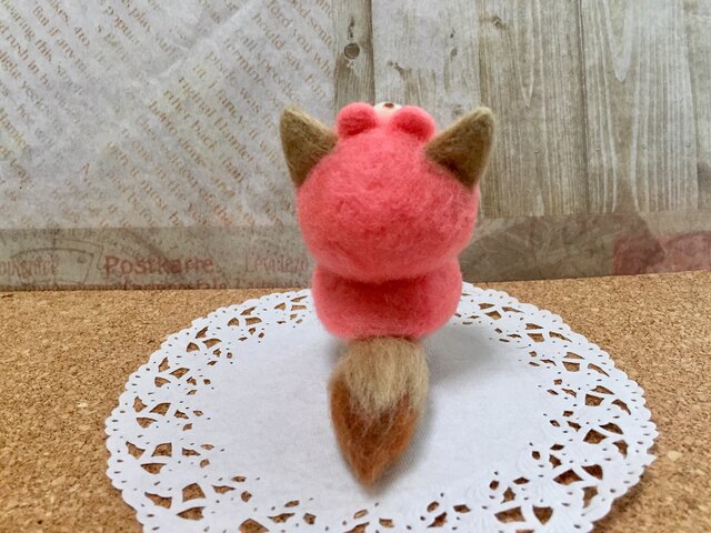 羊毛フェルト 赤ずきんちゃん？ くまずきんちゃん にゃんこ | iichi