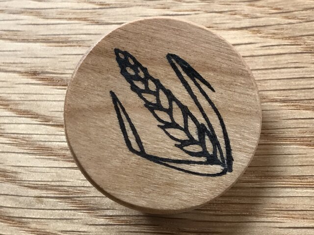 麦の穂のブローチの画像1枚目