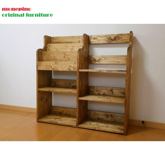 ★送料無料★ 高品質ワックス仕上げ ランドセル＆教科書シェルフD