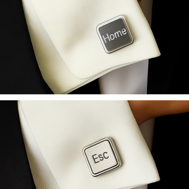 【キーボードカフスボタン】袖口にも楽しさを♪ / おしゃれなプレゼントにも