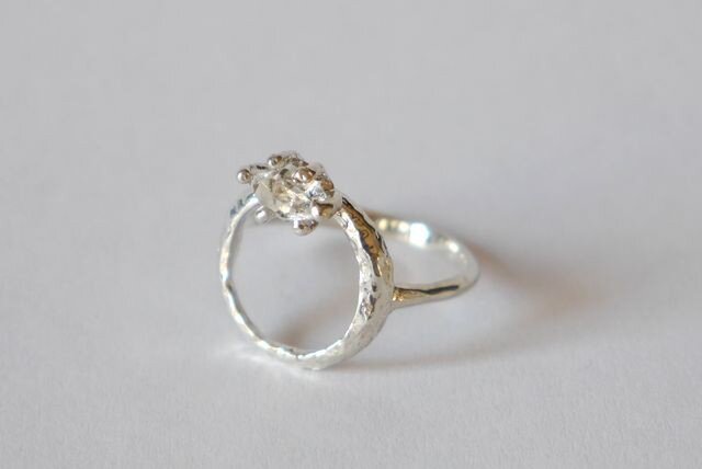 Herkimer diamond baby ring(sv) ハーキマーダイヤモンド☆ベビー