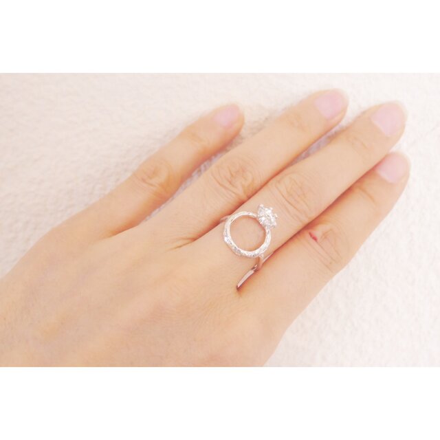 Herkimer diamond baby ring(sv) ハーキマーダイヤモンド☆ベビー