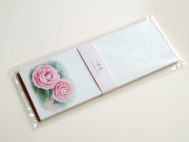 水彩画一筆箋116「乙女椿」25枚 | iichi 日々の暮らしを心地よくする