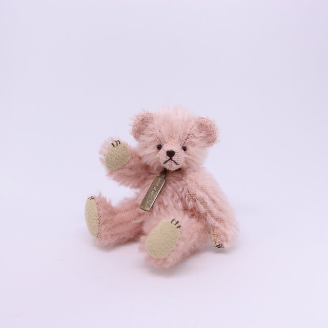 ミニチュアテディベア ピンクの画像1枚目