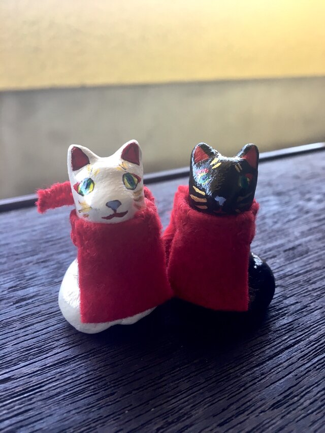 白黒御守り狛狐ちゃんの画像1枚目