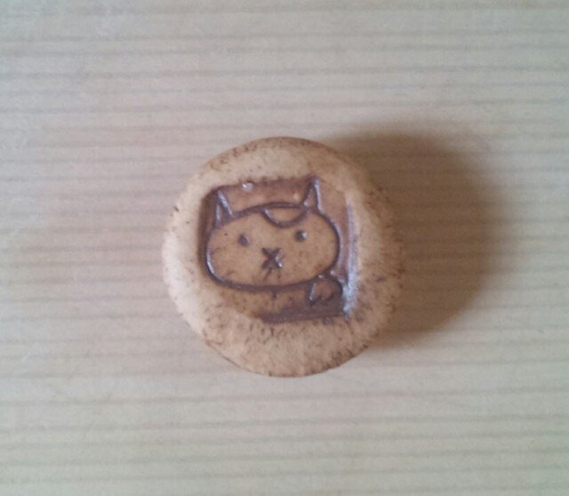 招き猫マグネット ブチの画像1枚目