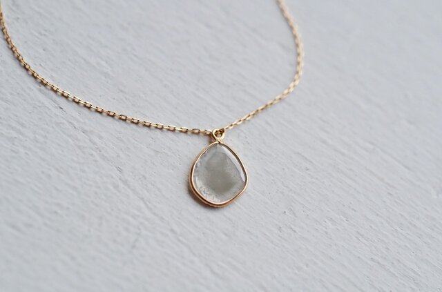 Slice Diamond necklace K18の画像1枚目