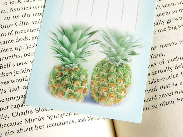水彩画一筆箋206「パイナップル」25枚 | iichi 日々の暮らしを