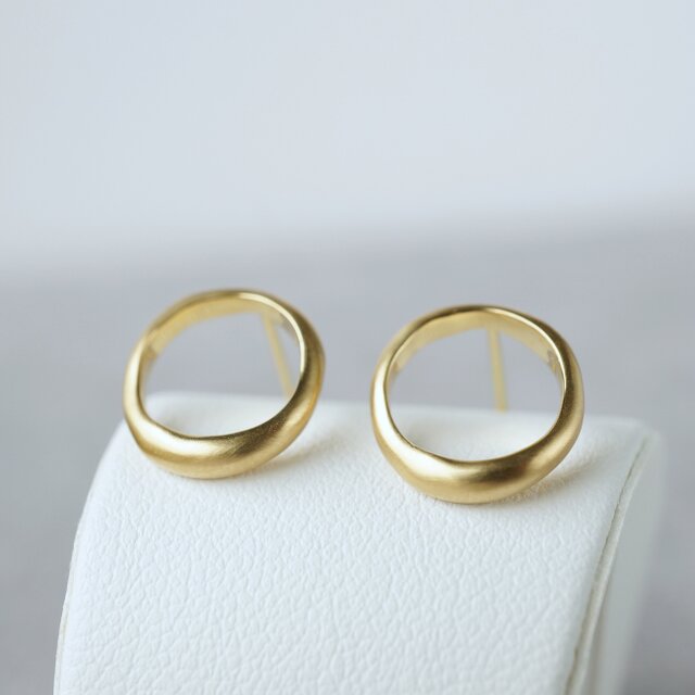 K18 Moon Halo Earrings/Small *