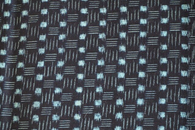 絣　木綿　反物　着物　はぎれ　藍染　古布 ks0001 絣木綿ハギレ50cm5枚セット☆古布・古裂/筒描き/型染め