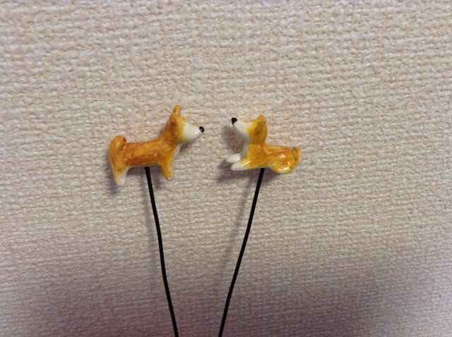柴犬のピック(2本セット)の画像1枚目