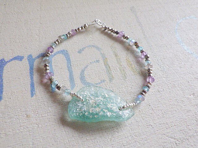 Ancient Roman Glass ビーチブレスレット IIの画像1枚目