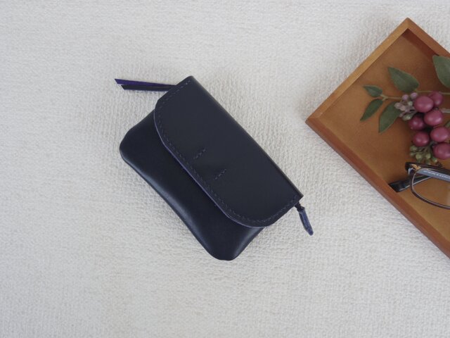 (再販) 柔らかなお財布(navy)の画像1枚目