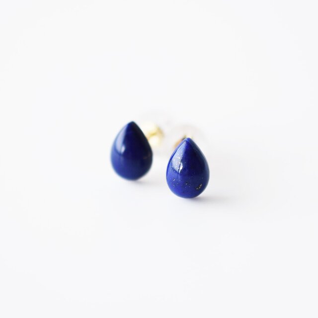 天然石ピアス/ラピスラズリの画像1枚目