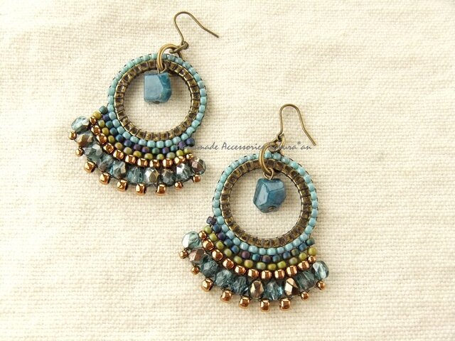 Pierces or Earrings アパタイト (P0799)の画像1枚目