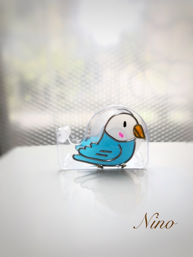 ミニテープカッター(インコ 水色)の画像1枚目