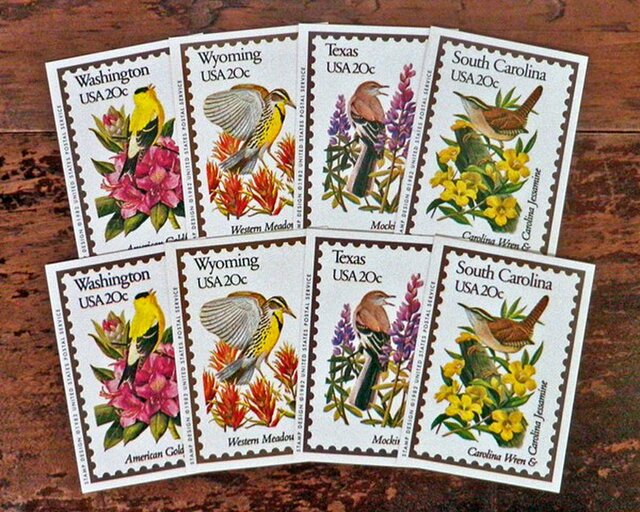 Vintage 鳥切手コレクションカードセット U S A Da Co078 Iichi ハンドメイド クラフト作品 手仕事品の通販