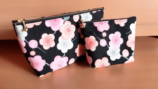和モダン梅の花 ポーチセットの画像1枚目