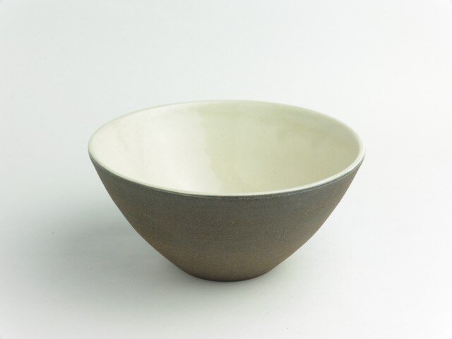 粉引 白黒飯碗(大)の画像1枚目