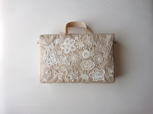 motif lace 2way bagの画像1枚目