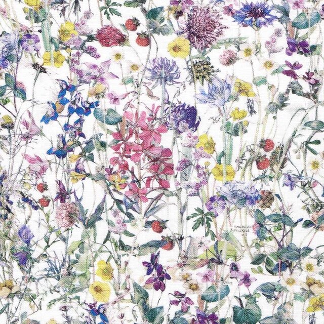 Ｎさまオーダー 　Liberty : Wild flowers リネンのシンプルワンピース