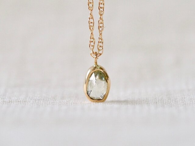 Aqua Drop Diamond Necklace 03の画像1枚目