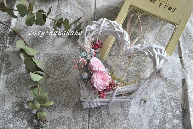 【ウェディングにも】ハートwreath*Sの画像1枚目