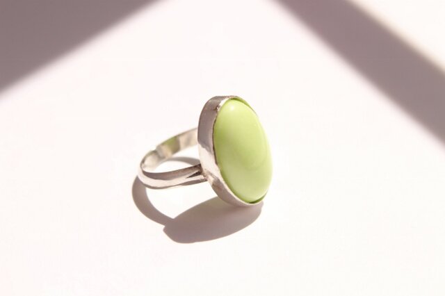 1点もの!レモンクリソプレーズ Silver Ring の画像1枚目