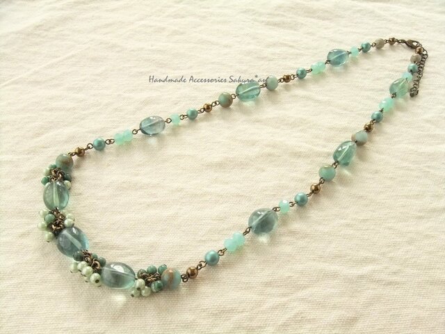 Necklace フローライト ジャスパー(N1154)の画像1枚目