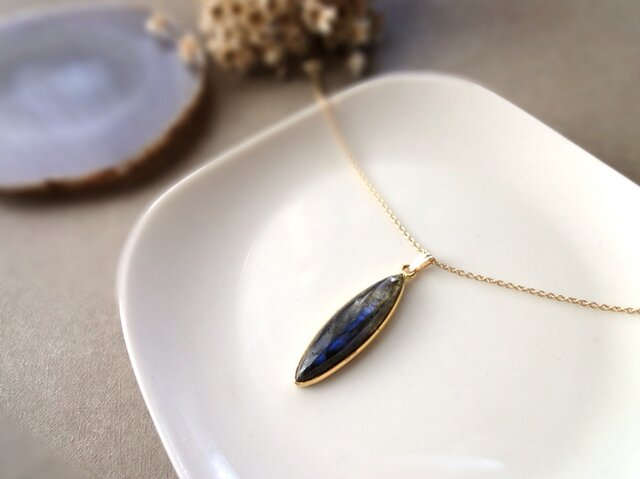 Necklace■ Marquis Shape ■ Labradoriteの画像1枚目
