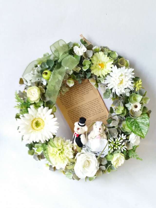 ~クマの記念日~結婚式~ ナチュラルリース☆の画像1枚目