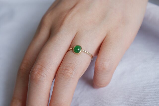 K10製 翡翠のリング | iichi 日々の暮らしを心地よくする K10製 翡翠のリング | iichi 日々の暮らしを心地よくする