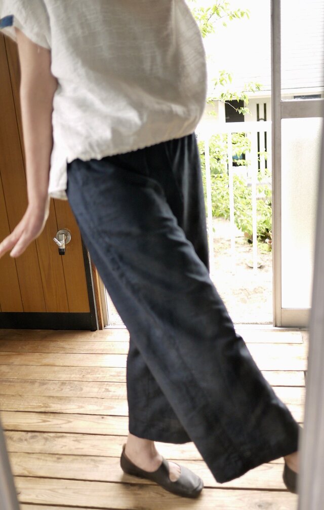 正絹反物からシンプルパンツの画像1枚目