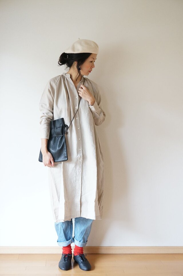 Linen One piece coat LADY'S NATURALの画像1枚目