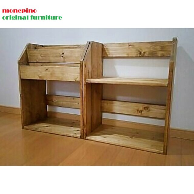 ★送料無料★ 高品質ワックス仕上げ　ミニデビック　絵本棚D&シェルフD