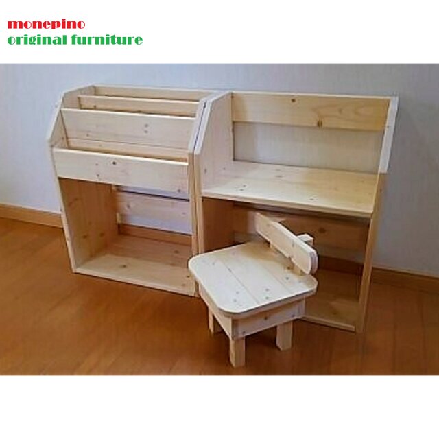 ★送料無料★ 高品質ワックス仕上げ　ミニデビック　絵本棚N&シェルフN&チャイルドチェアN