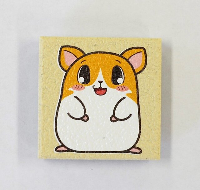 ハムスターイラストのマグネット 2個の画像1枚目