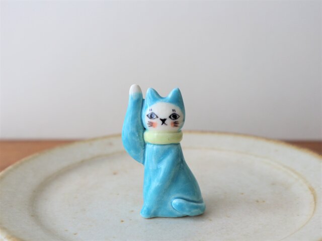 フランスの招き猫 (空色・若草色 ) 〈 リニューアル 〉 | iichi 日々の