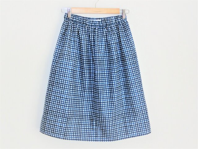 10%off チェック柄スカート C100%の画像1枚目
