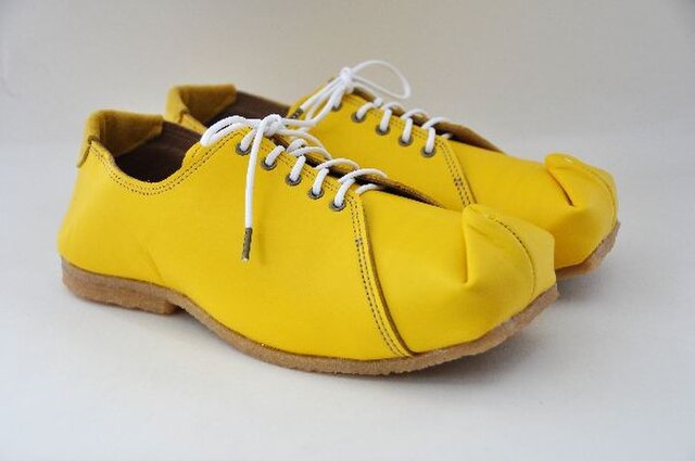 『tote sneakers』yellow smooth leatherの画像1枚目