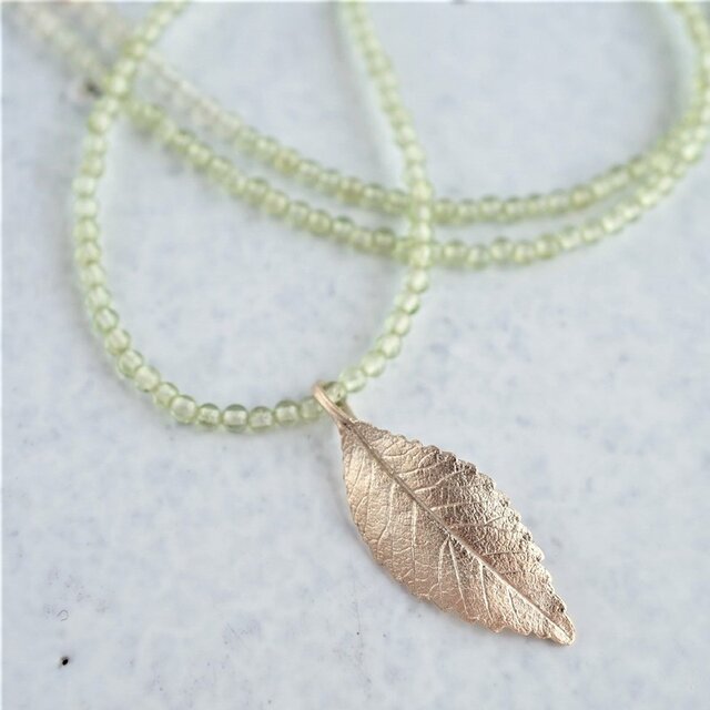 Elm leaf necklace{P082K10(NS)}の画像1枚目