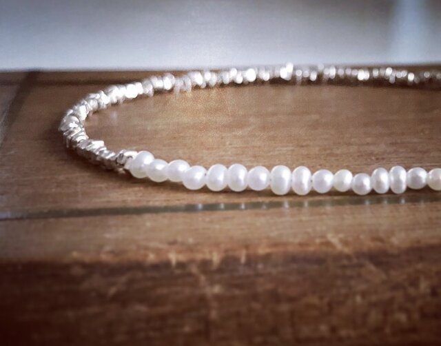 受注製作*karen silver*pearl*braceletの画像1枚目