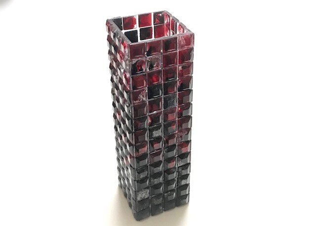 グラデーションフラワーベース BLACK×RED (L-size)の画像1枚目