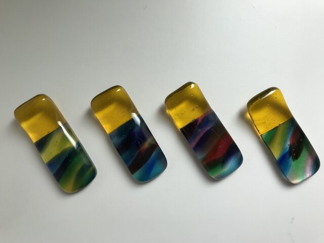 イエローマーブルのお箸置きの画像1枚目