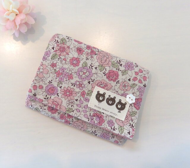再3販*移動ポケット*YUWA花柄*ピンク*ポケットティッシュケースの画像1枚目